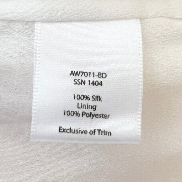 ATM Anthony Thomas Melillo A-Line Dress White Silk V Neck Sleeveless Small NEW - Picture 12 of 15